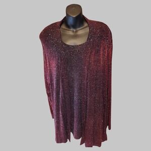 Ronni Nicole Two Piece Sleeveless Top with Jacket Size 16